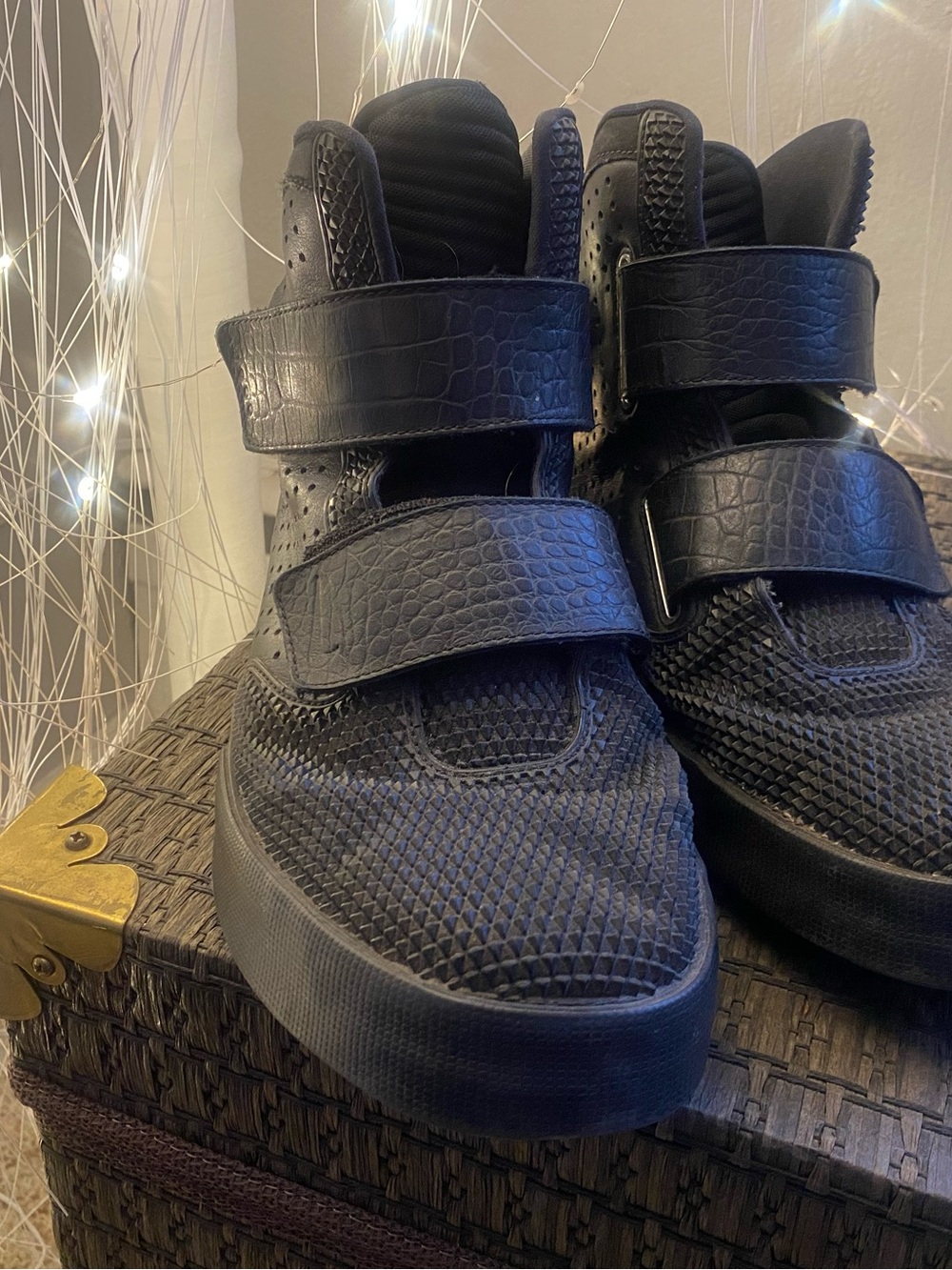 Nike Flystepper 2K3 PRM Men's Size 11.5 Black High Top Sneakers 677473-001